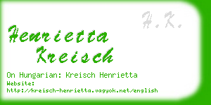 henrietta kreisch business card